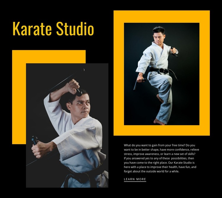 Sport karate studio Html webbplatsbyggare