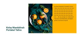 Mandalinalı Portakal Tatlısı Web Sitesi Tasarımı