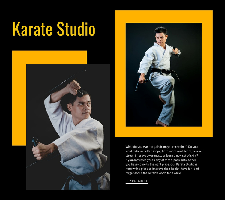 Sport karate studio Website Builder Software
