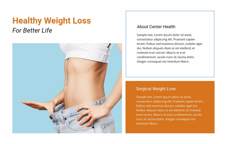 Healthcare and losing weight Website Design