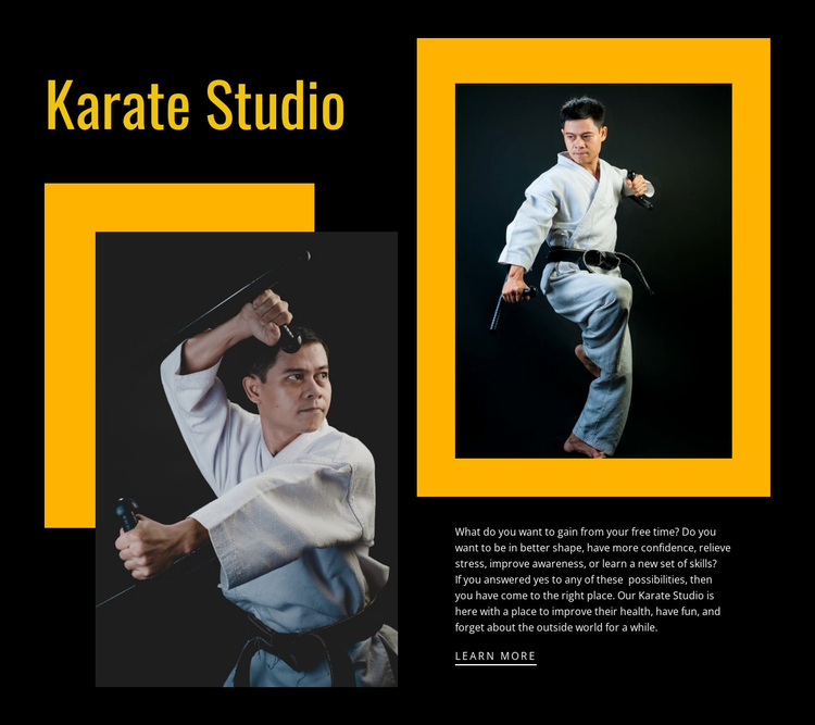 Sport karate studio Website Design
