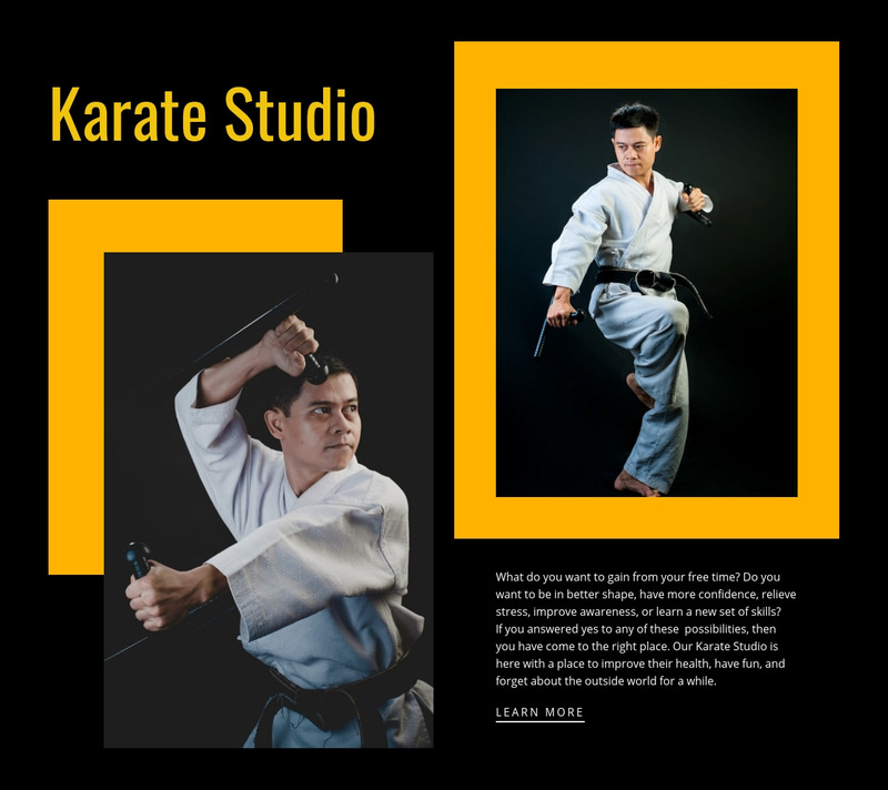 Sport karate studio Wix Template Alternative