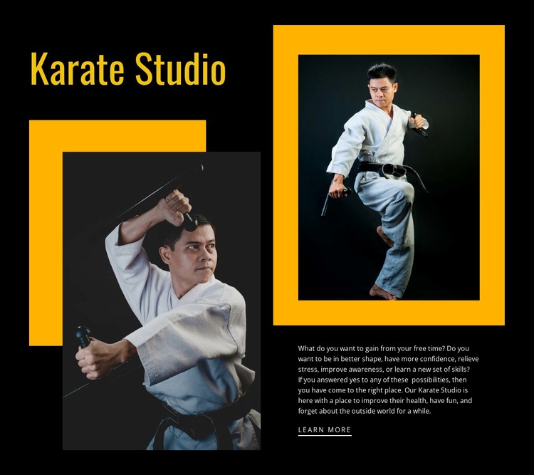 Sport karate studio Wysiwyg Editor Html 