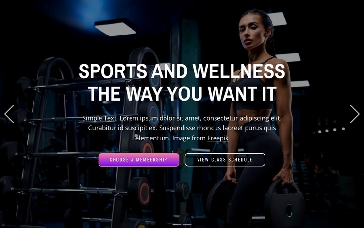 Užijte si více než 50 sportů, odpočiňte si ve wellness a zacvičte si kdykoli Html Website Builder