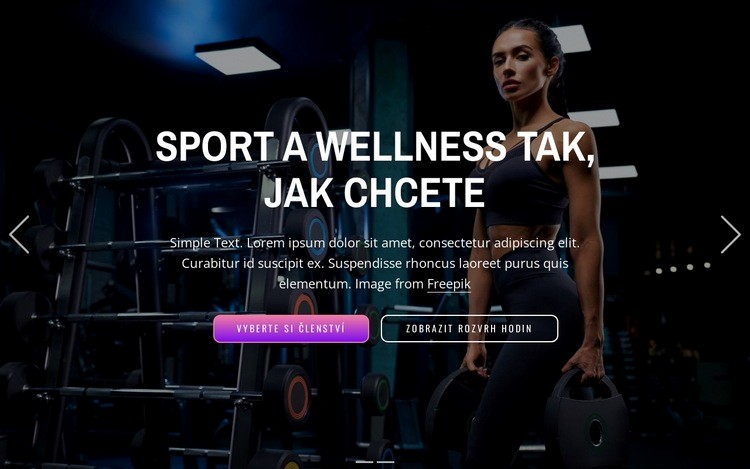 Užijte si více než 50 sportů, odpočiňte si ve wellness a zacvičte si kdykoli Šablona CSS