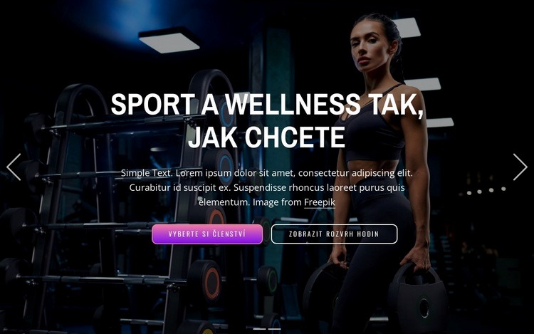 Užijte si více než 50 sportů, odpočiňte si ve wellness a zacvičte si kdykoli Šablona webové stránky