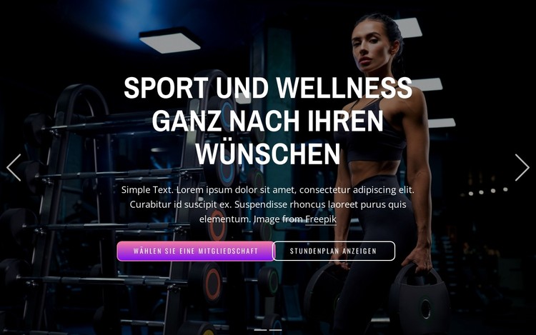 Genießen Sie über 50 Sportarten, entspannen Sie sich beim Wellness und trainieren Sie jederzeit CSS-Vorlage