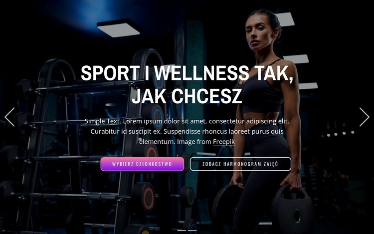 Ciesz się ponad 50 dyscyplinami sportowymi, zrelaksuj się dzięki dobremu zdrowiu i ćwicz w dowolnym momencie Projekt strony internetowej