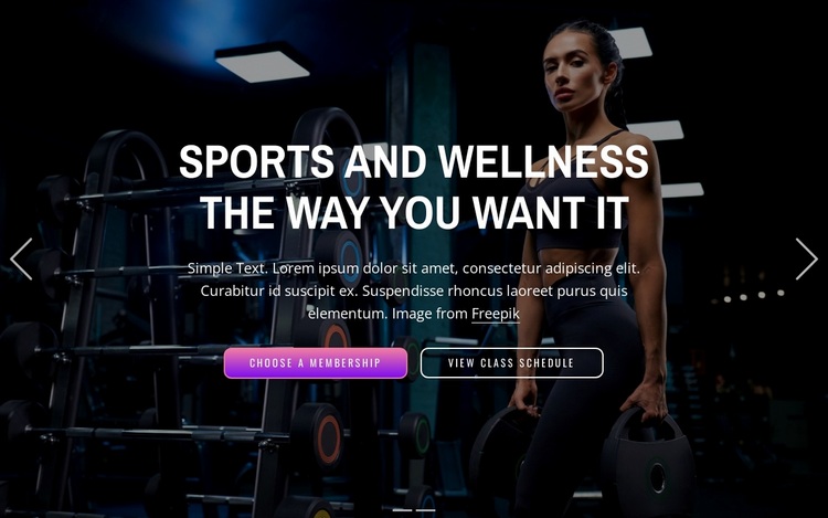 Enjoy over 50 sports, unwind with wellness, and work out anytime Website Design