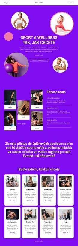 Sport A Wellness Tak, Jak Chcete Šablona HTML
