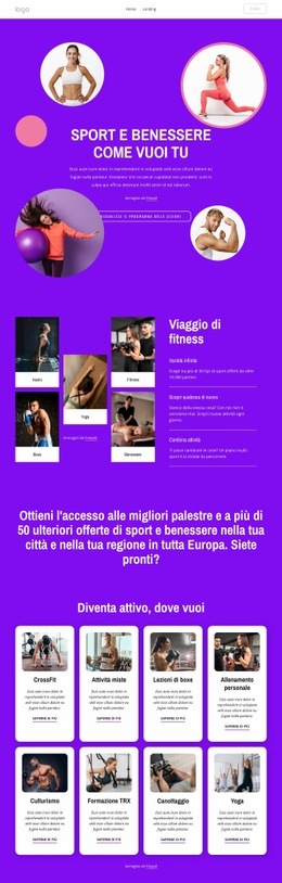 Sport E Benessere Come Vuoi Tu - Ispirazione Per Il Design Del Sito Web