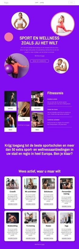 Sport En Wellness Zoals Jij Het Wilt - Responsieve HTML5-Sjabloon