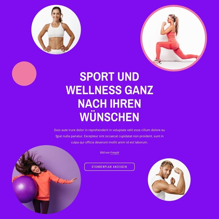 Sport macht fit und aktiv Website-Modell