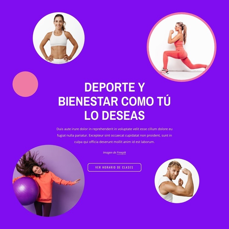 El deporte hace que estés en forma y activo Plantillas de creación de sitios web