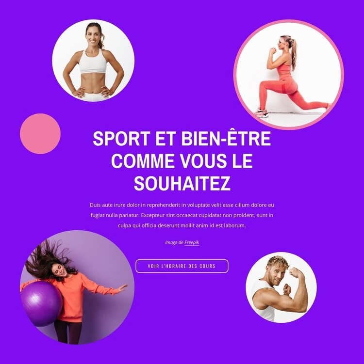 Le sport rend en forme et actif Modèles de constructeur de sites Web