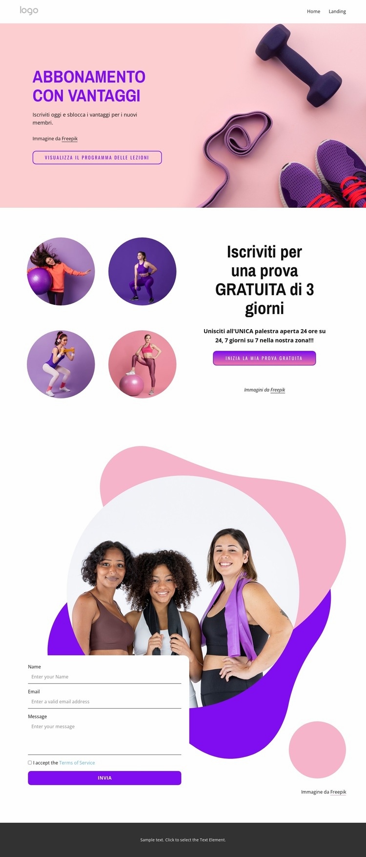 Iscrizione con vantaggi Mockup del sito web