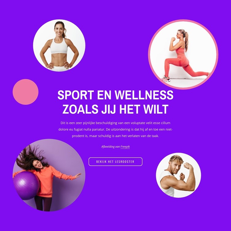 Sport maakt fit en actief HTML-sjabloon