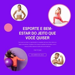 O Esporte Torna-O Em Forma E Ativo - Modelo Responsivo HTML5
