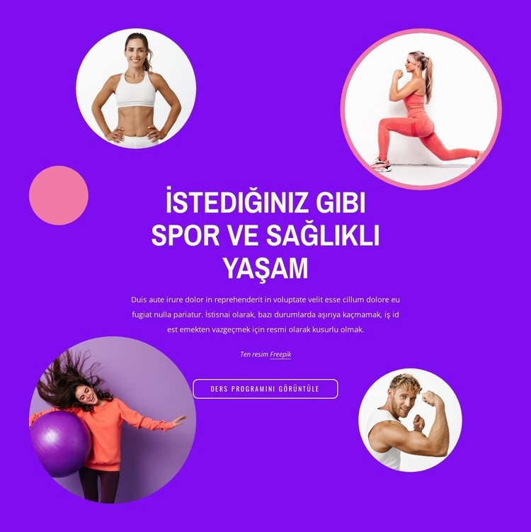 Spor formda ve aktif kılar Açılış sayfası