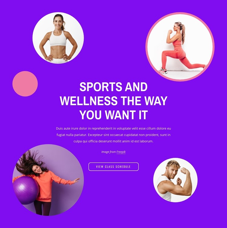 Sport makes fit and active Web Design