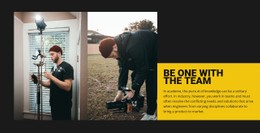 Page Website For Be One With The Team