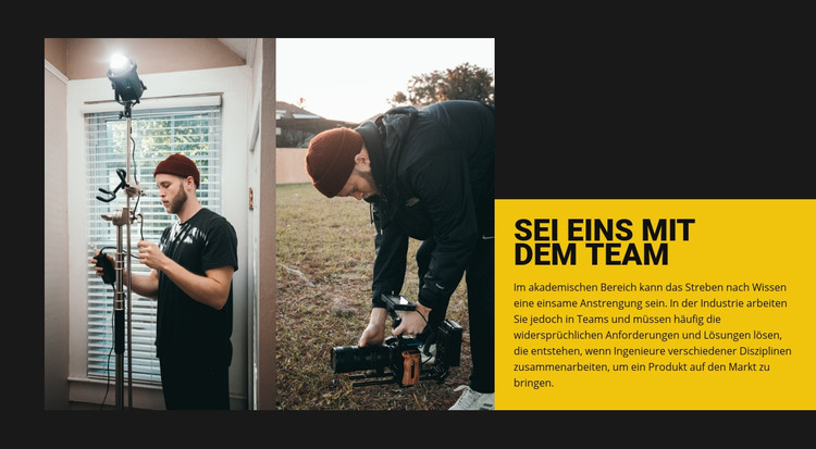 Sei eins mit dem Team HTML-Vorlage