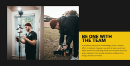 Be One With The Team - Simple One Page Template