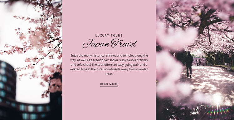 Japan city tours One Page Template
