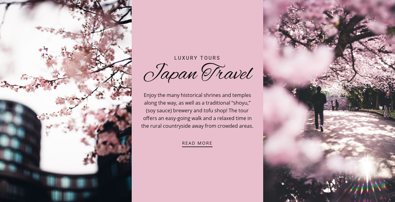 Japan city tours Squarespace Template Alternative