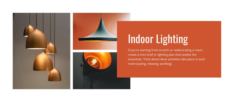 Indoor lighting Squarespace Template Alternative