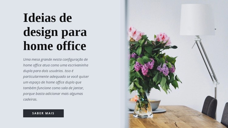 Ideias de design de home office Template CSS