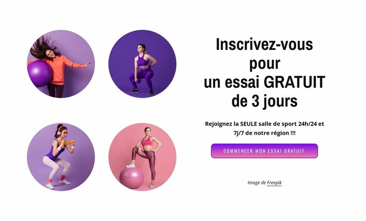 Faites du sport où et quand vous voulez Modèles de constructeur de sites Web