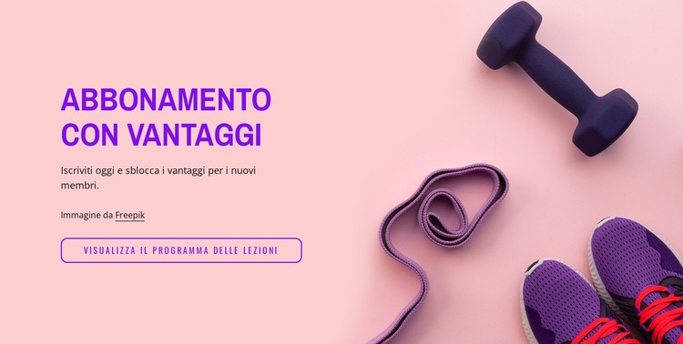 Fitness, yoga, danza, benessere illimitati Modello HTML5