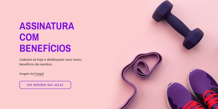 Fitness ilimitado, ioga, dança, bem-estar Landing Page