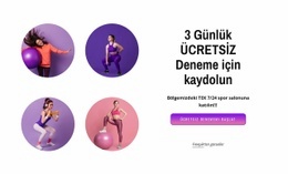 İstediğiniz Yerde Ve Istediğiniz Zaman Spor Yapın Için Web Sitesi Açılış Sayfası