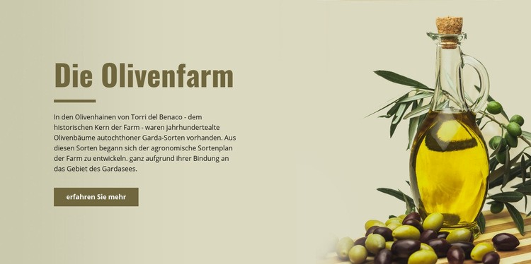 Die Olivenfarm Website Builder-Vorlagen