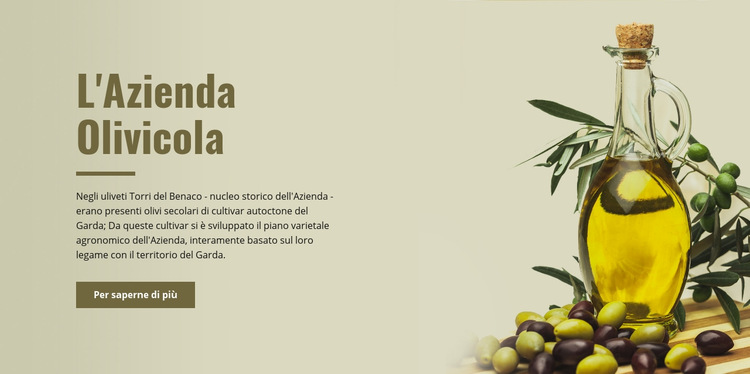 L'azienda olivicola Modello di sito Web