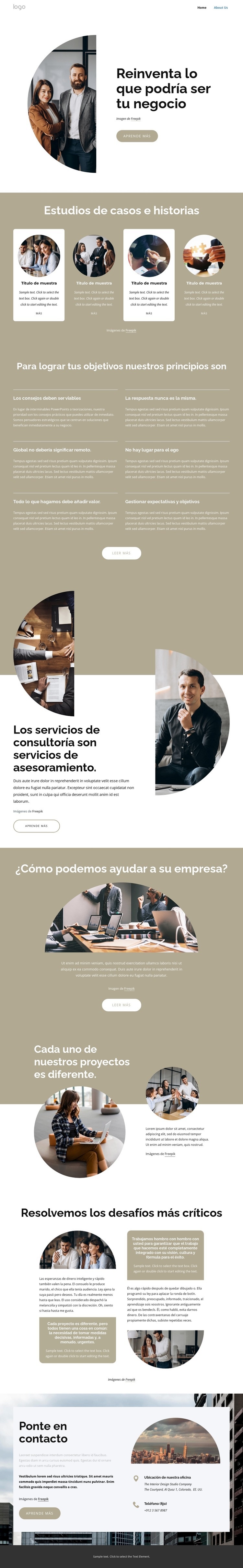 Una empresa de consultoría líder a nivel mundial. Creador de sitios web HTML