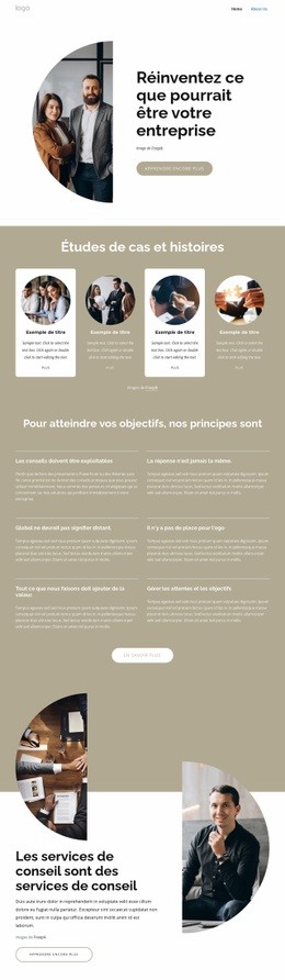 Une Société De Conseil Mondiale Leader - HTML Page Creator