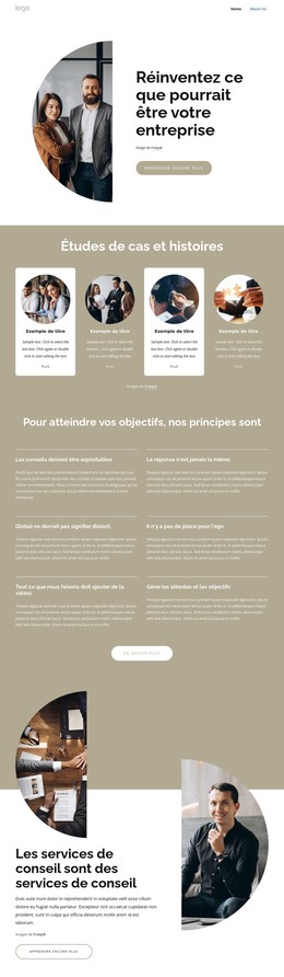 Une Société De Conseil Mondiale Leader - Modèle HTML Simple