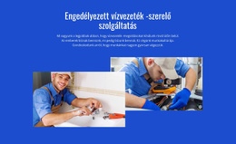 Innovatív Vízvezeték -Szolgáltatás - HTML Sablon Kód