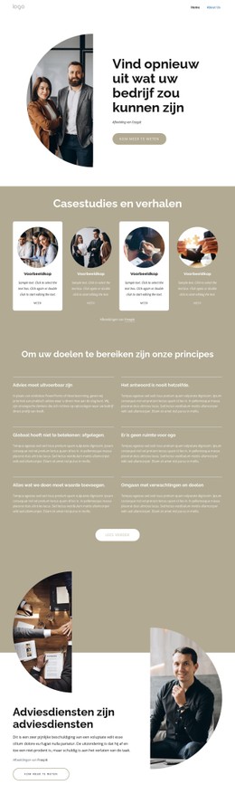 Responsieve HTML5 Voor Een Toonaangevend Wereldwijd Adviesbureau