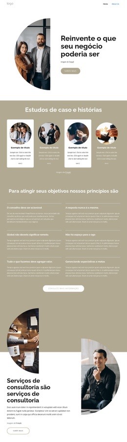 Construtor De Sites Premium Para Uma Empresa Líder Global Em Consultoria