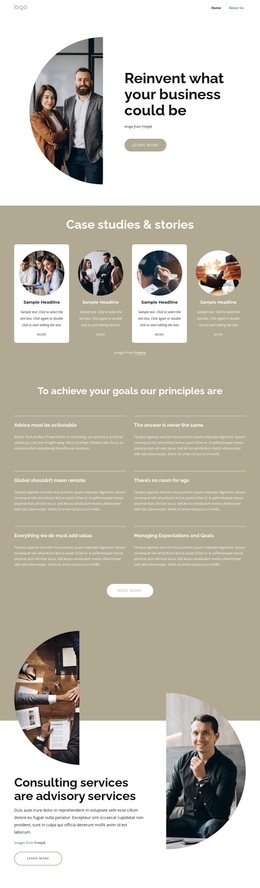 A Leading Global Consulting Company - Responsive Website Templates