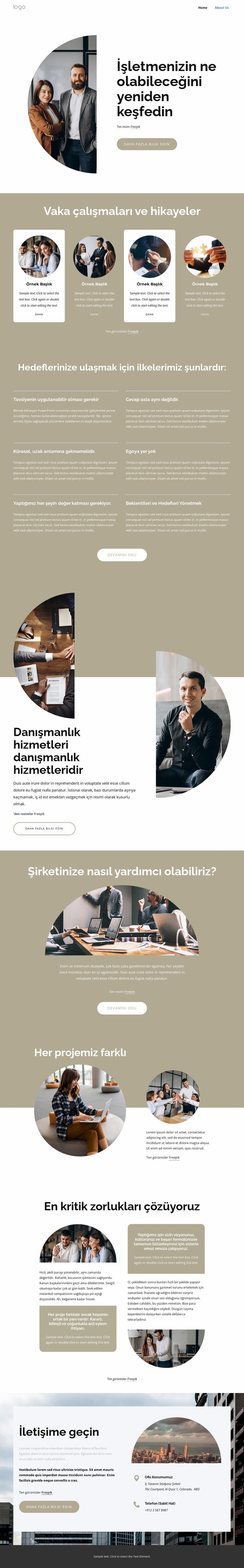 Önde gelen küresel danışmanlık şirketi Web Sitesi Oluşturucu Şablonları