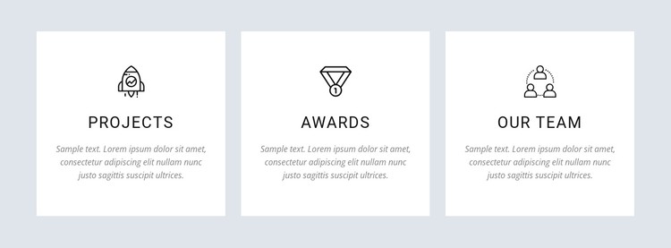 Our projects and awards CSS Template