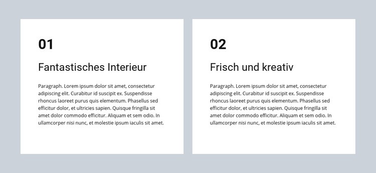 Fantastisches Interieur HTML5-Vorlage