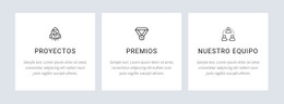 Diseño De Sitio Listo Para Usar Para Nuestros Proyectos Y Premios