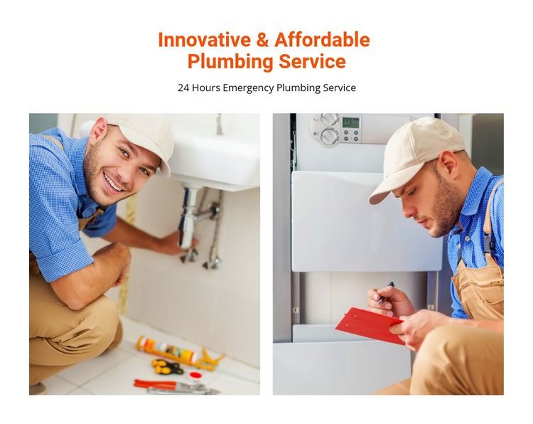 Affordable plumbing service Html Code Example
