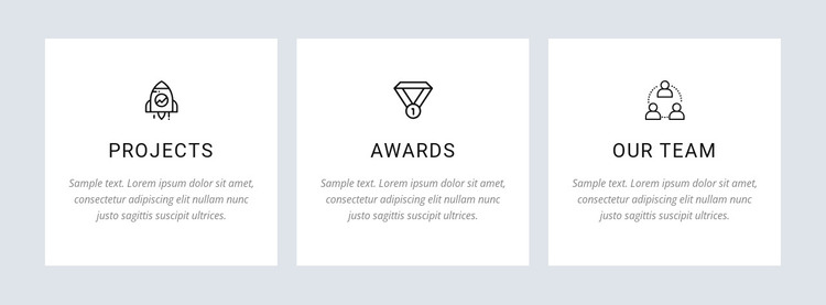 Our projects and awards HTML Template